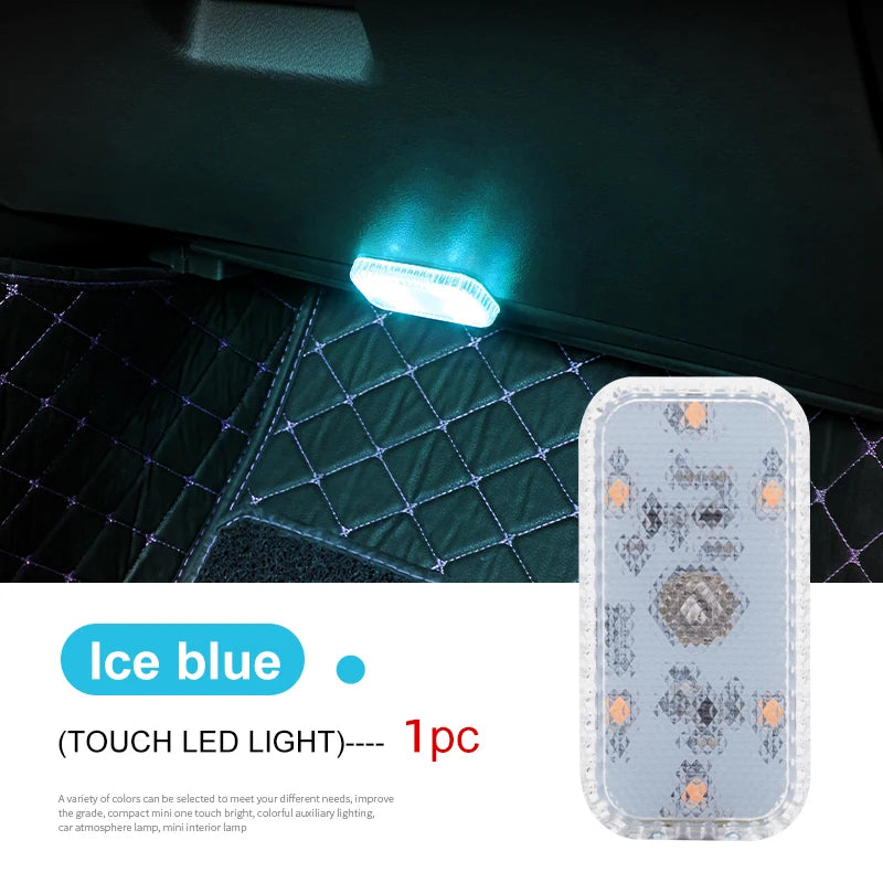 LED Touch Light Mini Wireless Car Interior Lighting Auto Roof Ceiling Reading Lamp fo alternate view