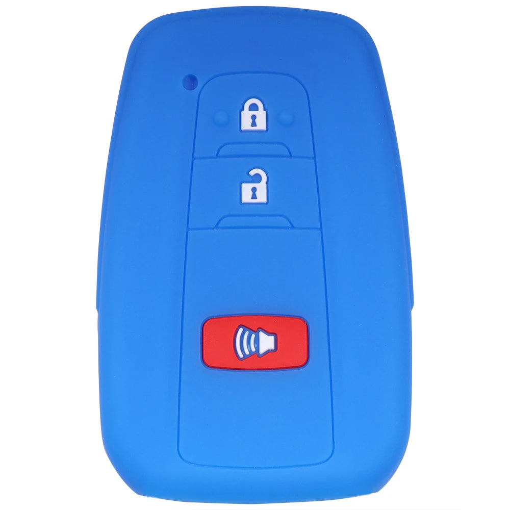 Suitable for Toyota Rav4 Corolla Camry Highlander Prius Car Key Case Silicone Key Fob Cover Remote Control Alarm Key Protector