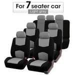 Car Seat Cover Airbag Compatible Ventilation Cloth Protect Seat Universal Beige Interior Accessories For 1/2/5/7 Seats