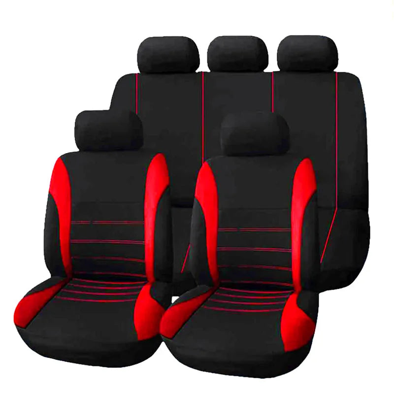 Car Seat Cover Set Polyester Four Season Universal 9 Piece additional angle