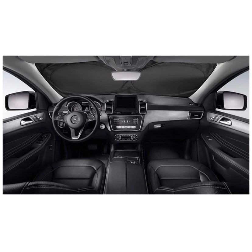 Silver Foldable Windshield Sun Shade Cover additional angle
