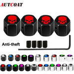 AUTCOAT Anti-theft Middle Finger Tire Valve Dust Caps | Universal Fit for Cars Trucks Motorcycles