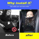 Vtear Universal Car Trunk Mesh Net Organizer | Rear Seat Storage Bag detail view