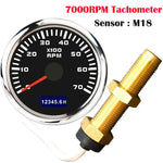 52mm Marine Diesel Tachometer | Waterproof LCD Tach Hour Meter for Boat Engine close-up view