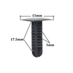 50PCS Push in 5mm 6mm 7mm 8mm Black Plastic Rivet Car Trunk Roof Trim Panel Fastener Cli detail view