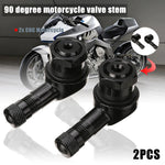 DSYCAR 2Pcs 90 Degree CNC Motorcycle Tire Valve Stems | Universal Leak-Proof Alumin additional angle