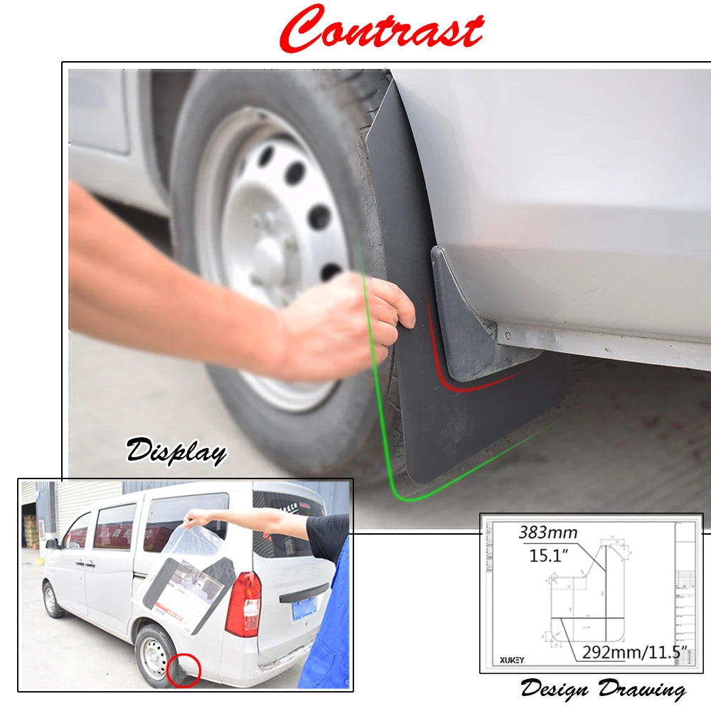 Universal Mud Flaps Splash Guards | Car SUV Pickup Truck Protection Set lifestyle view
