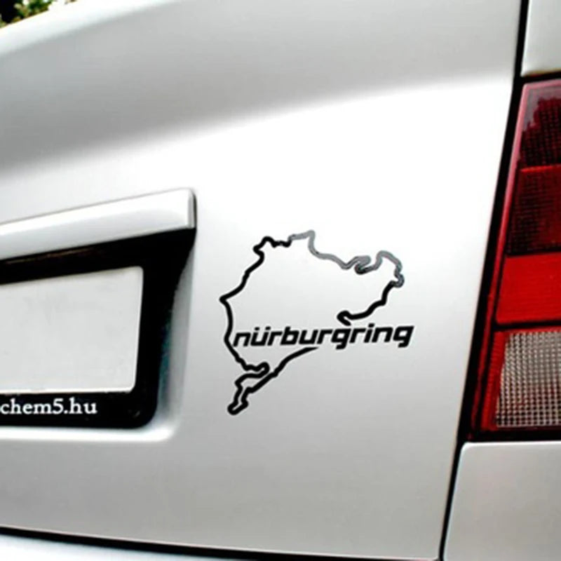 Car Styling Racing Road Nurburgring Creative Fashion Window Stickers Decal lifestyle view