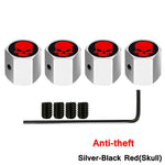 AUTCOAT Anti-theft Middle Finger Tire Valve Dust Caps | Universal Fit for Cars Trucks close-up view