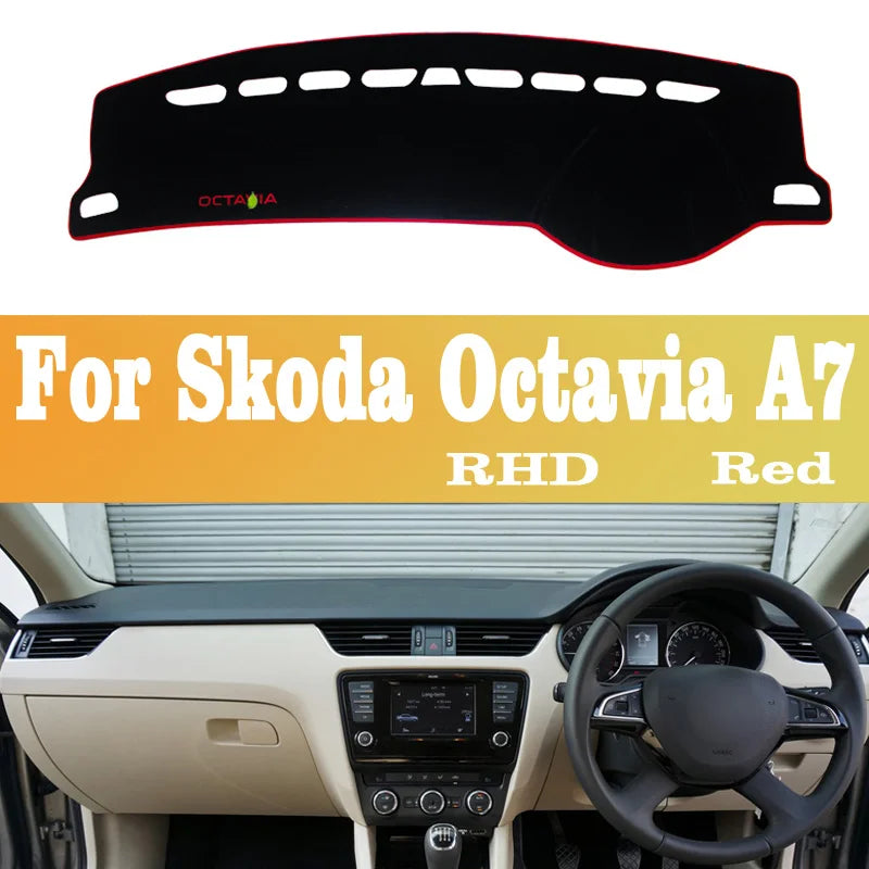 Car Dashboard Cover Mat for Skoda Octavia A7 2015-2019 | Anti-UV Sun Shade Pad detail view