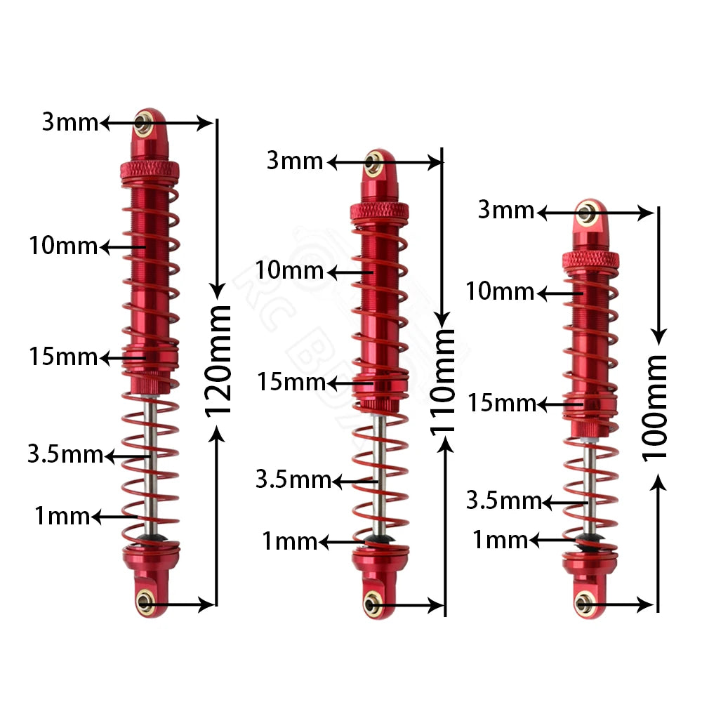 Metal Oil Damper Shock Absorber for 1/10 RC Crawler Axial SCX10 AXI03007 D90 detail view