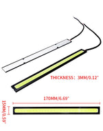 4x Universal Vehicle Led Strip 17CM COB Car Led Strip For Auto DRL Daytime Running Light External Waterproof Styling 12V Led Bar