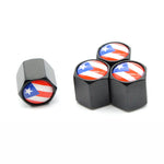DSYCAR 4Pcs/Set Zinc Alloy Puerto Rico Flag Tire Valve Stem Caps | Car Tire Stem Air alternate view