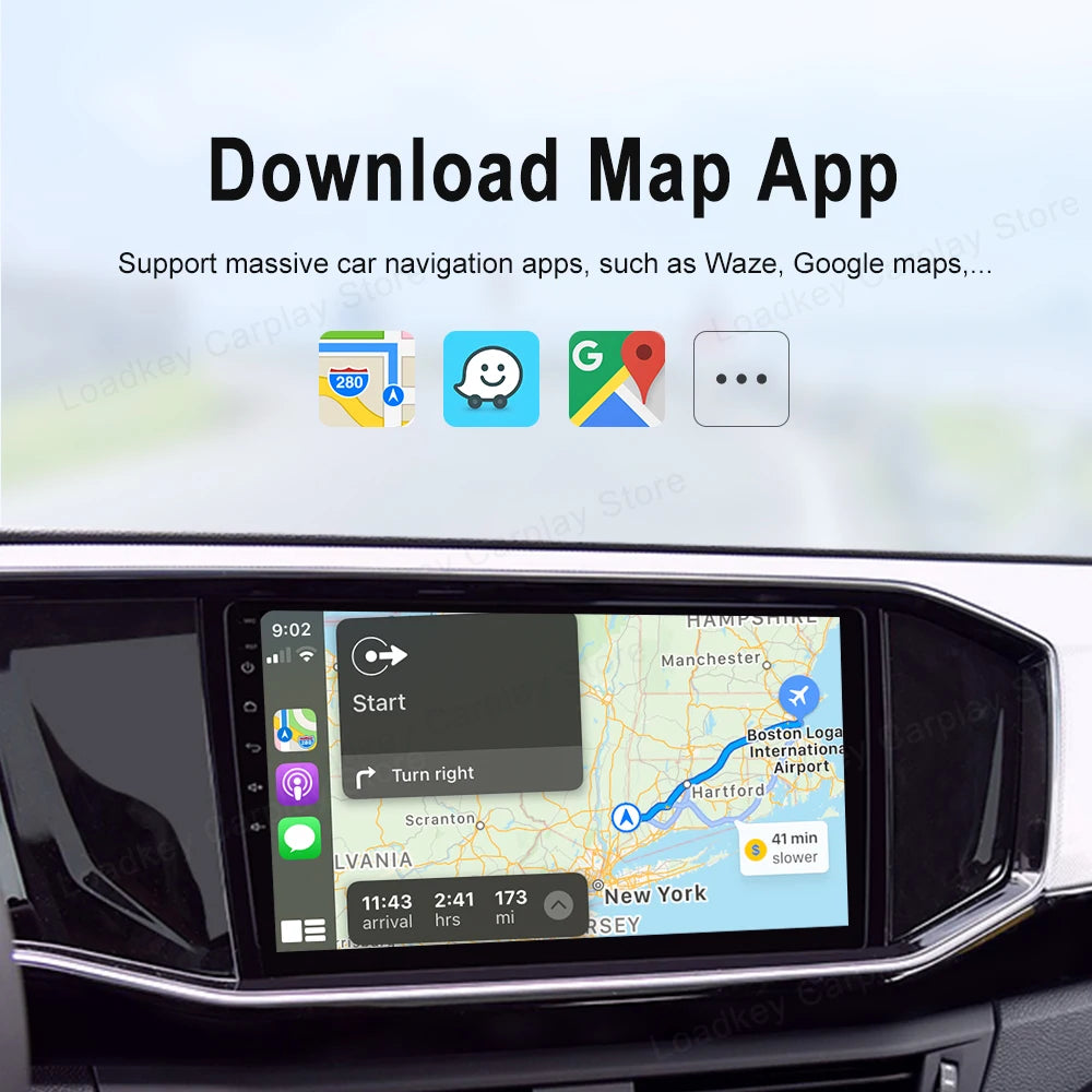 CarPlay Wireless Android Auto Dongle | Upgrade Your Android Car Screen close-up view