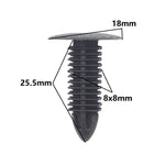 50PCS Push in 5mm 6mm 7mm 8mm Black Plastic Rivet Car Trunk Roof Trim Panel Fastene additional angle