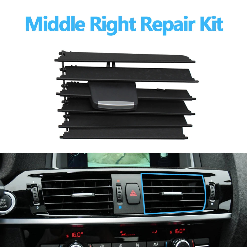 LHD RHD Car Front Middle AC Air Conditioner Vent Outlet Grille Slide Clip Repair Kit Replacement For BMW X3 X4 F25 F26 2011-2018