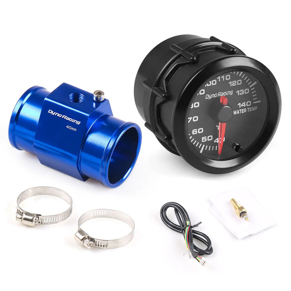 Dynoracing 2'' 52mm 7 Color LED Water Temperature Gauge | 40-140 Celsius with Sensor alternate view