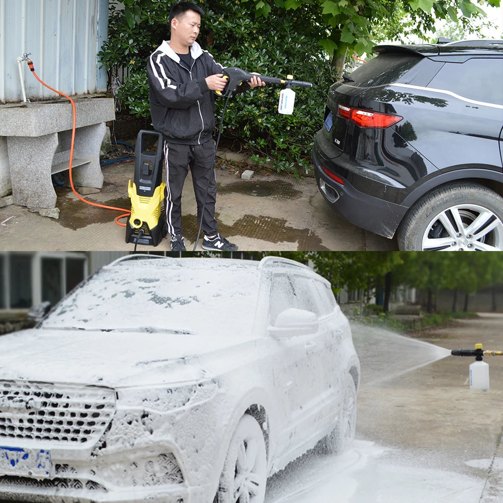 High Pressure Car Washer Snow Foam Lance | Compatible Foam Cannon for Nilfisk Gerni additional angle
