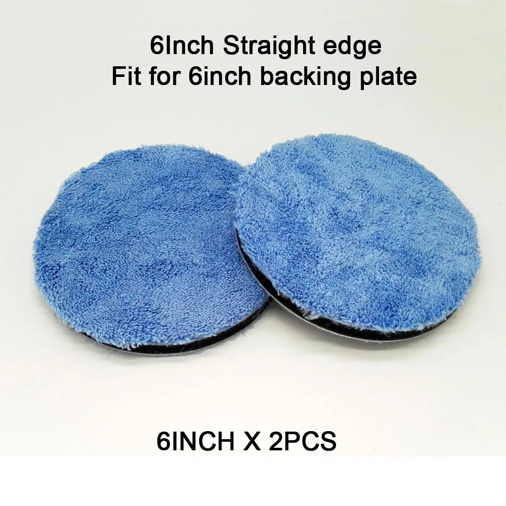 HUTU 3-7 inch Microfiber Polishing Pads for DA/RO Car Polisher | Car Body Polish Kit close-up view