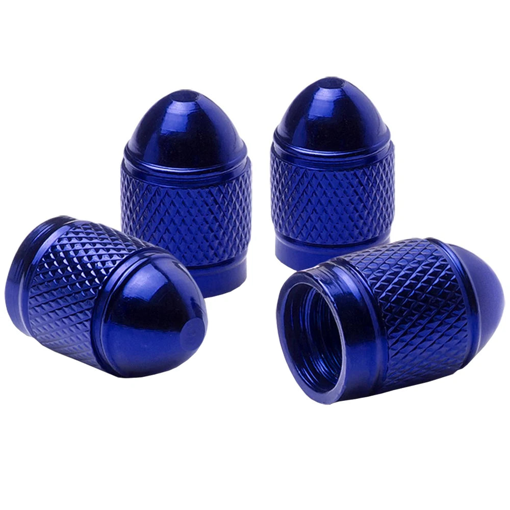AUTCOAT Universal Aluminum Tire Valve Stem Caps for Car Truck Bike | 4 Pack Dust Cove lifestyle view
