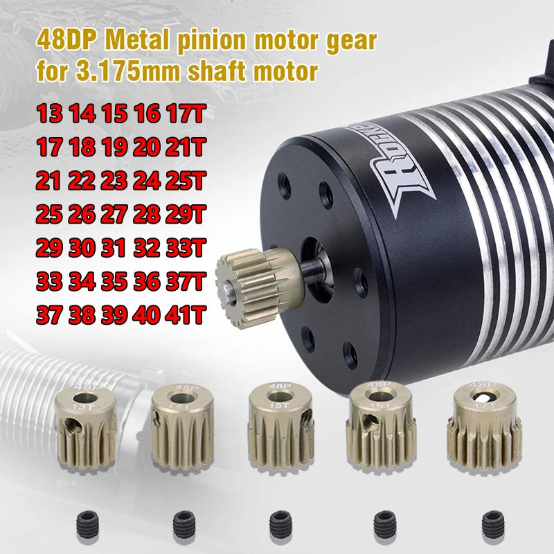 5PCS 32DP 48DP 64DP M0.6 3.175mm Metal Aluminium Pinion Motor Gear Set 12T-50T for 1/ lifestyle view