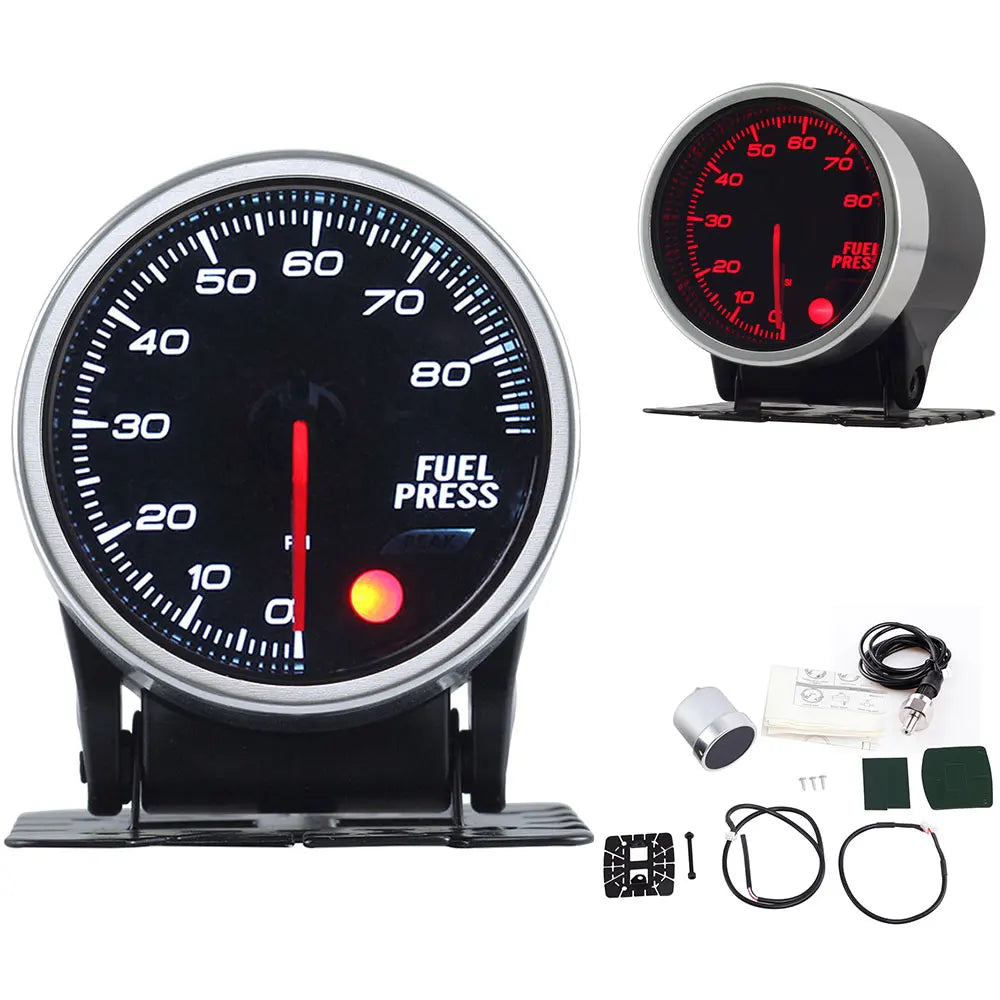 52mm Auto Gauge Meter Set with Electronic Sensors | 7 Color LED additional angle