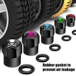 Aluminum Valve Stem Caps 4-Pack | Dust Covers for Car, Truck, Bike, Motorcycle close-up view