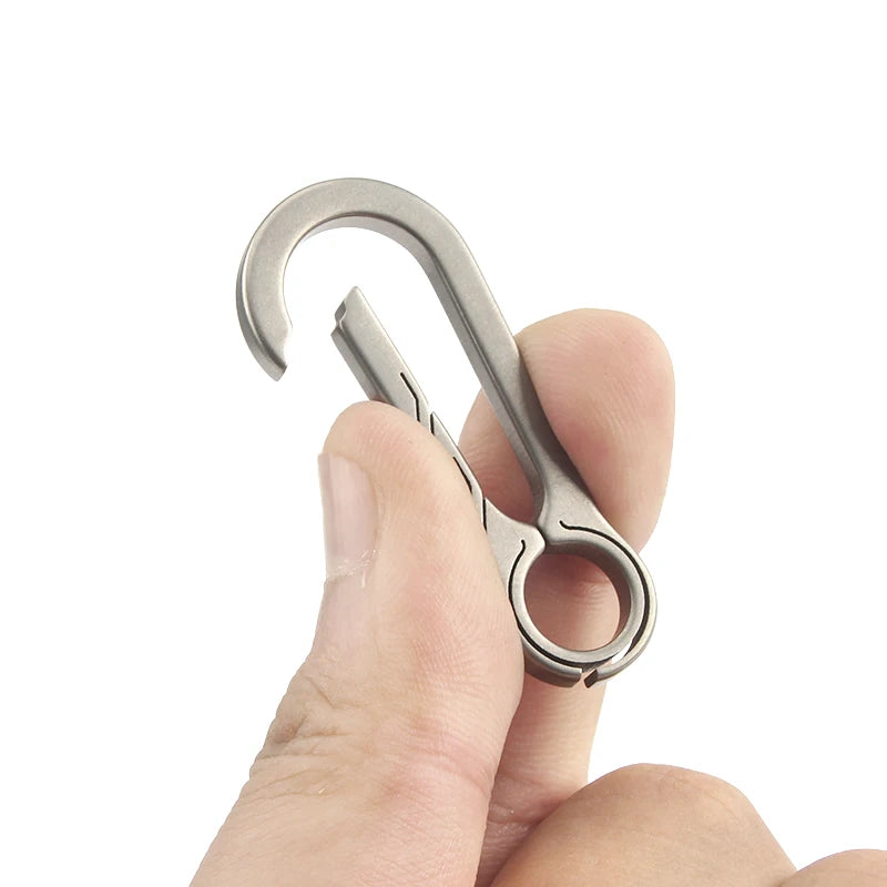 Titanium Buckles EDC Outdoor Tool Titanium Alloy Keychain Tiranium Buckle Key Ring Ca alternate view