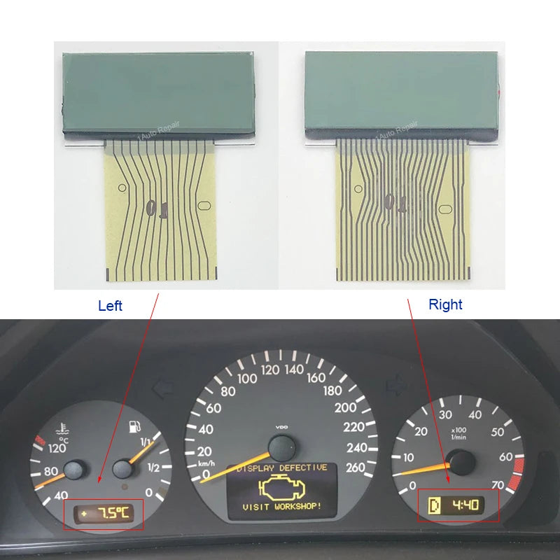 Dashboard LCD Screen Instrument Cluster Display | Pixel Repair for Mercedes Benz C Class W202 E Clas