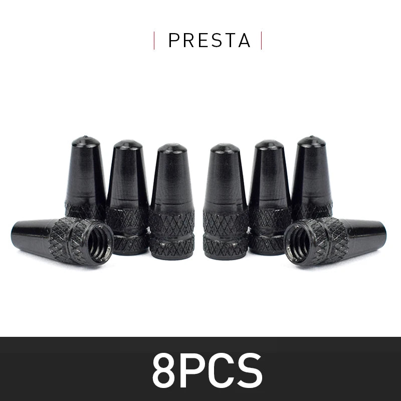 Aluminum Alloy Bicycle Tire Valve Cap Protector for Presta Valve close-up view