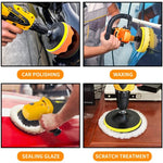 Car Polishing Sponge Pads Kit Foam Pad Buffer Kit Polishing Machine Wax Pads for Au additional angle