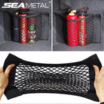 Car Trunk Mesh Organizer Car Tail Storage Net Seat Back Pocket Universal Trunk Bag Auto Magic Tape N