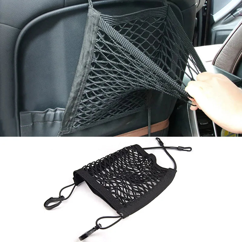 Vtear Universal Car Trunk Mesh Net Organizer | Rear Seat Storage Bag additional angle