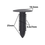 50PCS Push in 5mm 6mm 7mm 8mm Black Plastic Rivet Car Trunk Roof Trim Panel Fastener Cli detail view