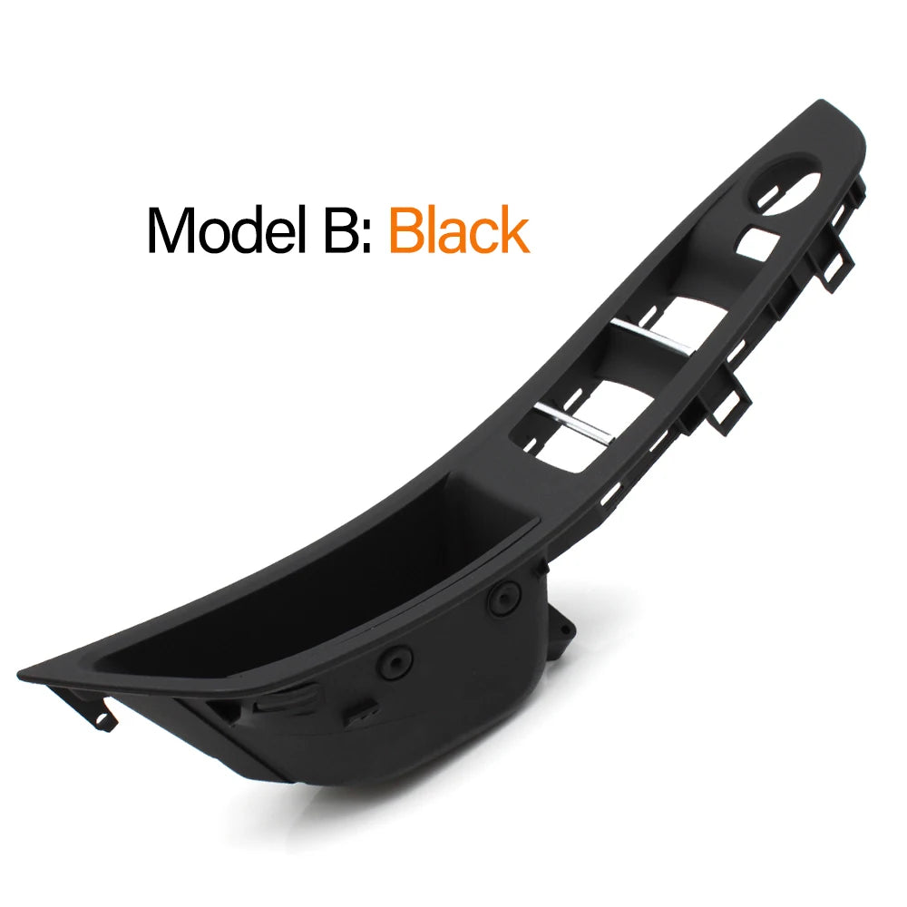 Front Left Beige Black Brown Car Interior F10 Door Armrest Panel Door Handle Replaceme close-up view