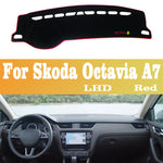 Car Dashboard Cover Mat for Skoda Octavia A7 2015-2019 | Anti-UV Sun Shade Pad close-up view
