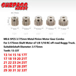 5PCS 32DP 48DP 64DP M0.6 3.175mm Metal Aluminium Pinion Motor Gear Set 12T-50T for 1/ lifestyle view