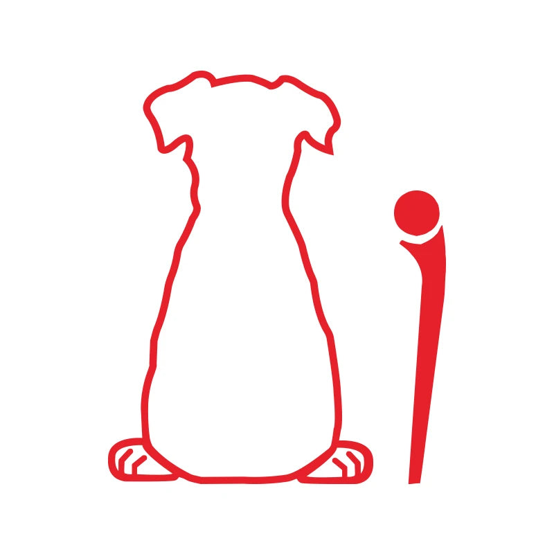 Funny Puppy Dog Decal for Car Rear Windshield Wiper | Die-Cut Vinyl Sticker additional angle