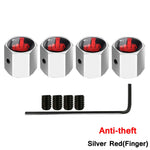 AUTCOAT Anti-theft Middle Finger Tire Valve Dust Caps | Universal Fit for Cars Trucks Mo detail view