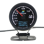 Universal 2.5 Inch 62mm 7 Color LCD Gauge | Water Temp Oil Pressure RPM Tachometer with detail view