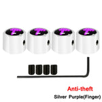 AUTCOAT Anti-theft Middle Finger Tire Valve Dust Caps | Universal Fit for Cars Trucks close-up view