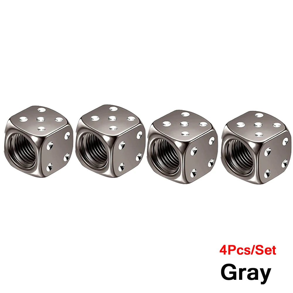 AUTCOAT 4Pcs Aluminum Alloy Tire Valve Stem Dust Caps | Set of 4 for Car Truck Motorc alternate view