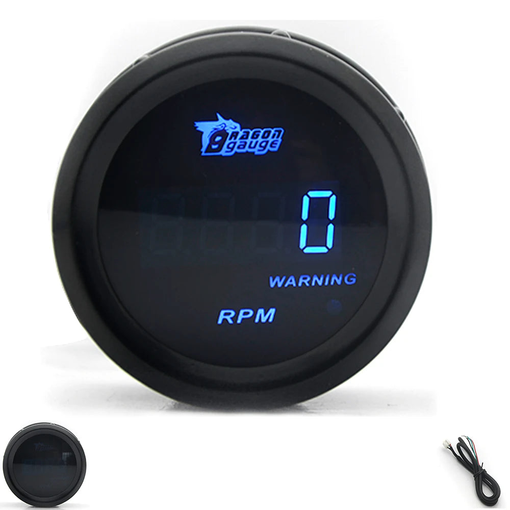 52mm Car Digital Gauge Set | Turbo Boost Water Temp Oil Pressure Voltmeter EGT Tach additional angle