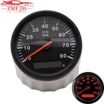85mm Auto Tachometer 8000 RPM Gauge | Red Backlight for Car Truck Boat Motor