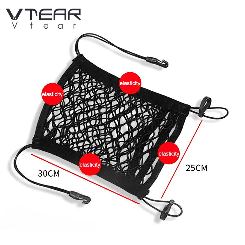 Vtear Universal Car Trunk Mesh Net Organizer | Rear Seat Storage Bag lifestyle view