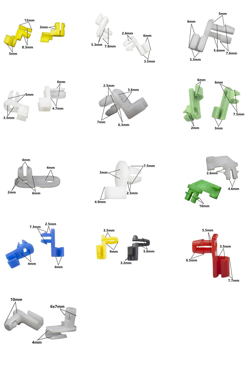 KE LI MI 160 Pieces Auto Universal Plastic Left Right Door Lock Rod Clip Side Fastene alternate view
