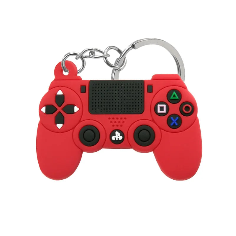 1PCS PVC new style Game Machine Keychain & Keyring Cute Gamepad Joystick Key Chain additional angle