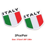 DSYCAR 2Pcs/Pair Car 3D Metal Italy Flag Emblem Badge Decals Sticker Car Exterior Acc lifestyle view