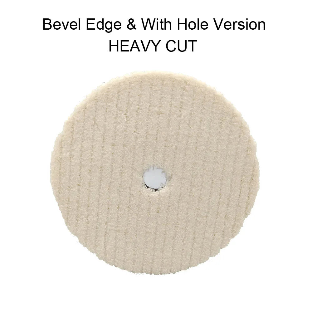 CDWTS 3/4/5/6 Inch Japan Wool Polish Pad for DA RO Car Polisher | Cutting Pad for Car close-up view