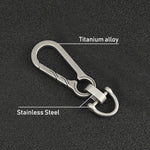 Titanium Buckles EDC Outdoor Tool Titanium Alloy Keychain Tiranium Buckle Key Ring Ca alternate view